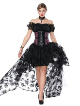 Load image into Gallery viewer, Gothic Costume Halloween Women  Lace  Top Corset And Asymmetrical Skirt