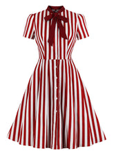 Load image into Gallery viewer, Green and Black Stripe With Pockets 50S Halloween Dress