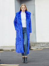 Load image into Gallery viewer, Faux Fur Coat Women V Neck Long Sleeve Maxi Winter Coat