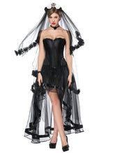Load image into Gallery viewer, Gothic Costume Halloween Strapless Asymmetrical Skirt And Corset