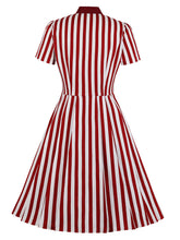 Load image into Gallery viewer, Green and Black Stripe With Pockets 50S Halloween Dress