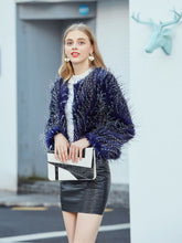 Load image into Gallery viewer, Peacock Long Sleeve Faux Fur Jacket For Women