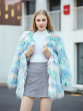 Load image into Gallery viewer, Faux Fur Coat Women Long Sleeve Ice-cream Winter Coat