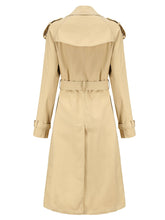 Load image into Gallery viewer, Women's Trench Coat Going out Fall Winter Turndown Collar Button Waisted Solid Color Long Coat