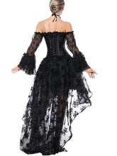 Load image into Gallery viewer, Gothic Costume Halloween Black Strapless Asymmetrical Skirt And Corset