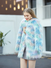 Load image into Gallery viewer, Faux Fur Coat Women Long Sleeve Ice-cream Winter Coat