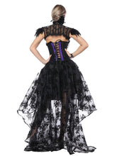 Load image into Gallery viewer, Gothic Costume Halloween Purple Strapless Asymmetrical Skirt And Corset
