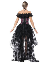 Load image into Gallery viewer, Gothic Costume Halloween Women  Lace  Top Corset And Asymmetrical Skirt