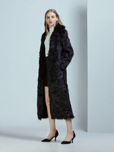 Load image into Gallery viewer, Faux Fur Coat Women V Neck Long Sleeve Maxi Winter Coat