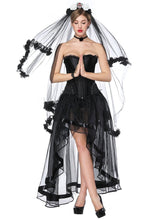 Load image into Gallery viewer, Gothic Costume Halloween Strapless Asymmetrical Skirt And Corset
