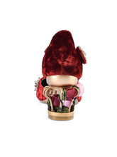 Load image into Gallery viewer, Luxury Womens Sheepskin Pointed Toe Flowers Rhinestones Mary Jane Vintage Pumps