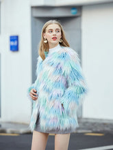 Load image into Gallery viewer, Faux Fur Coat Women Long Sleeve Ice-cream Winter Coat