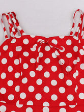 Load image into Gallery viewer, 1950S Vintage Polka Dot Spaghetti Strap Dress