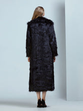 Load image into Gallery viewer, Faux Fur Coat Women V Neck Long Sleeve Maxi Winter Coat