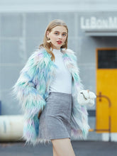 Load image into Gallery viewer, Faux Fur Coat Women Long Sleeve Ice-cream Winter Coat