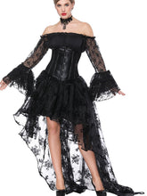 Load image into Gallery viewer, Gothic Costume Halloween Women  Lace  Top Corset And Asymmetrical Skirt