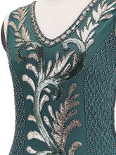 Load image into Gallery viewer, 6 Color 1920S Sequined Fringe Peacock Flapper Dress