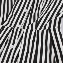 Load image into Gallery viewer, With Pocket Bow Stripe Black 50S Dress