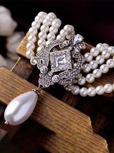 Load image into Gallery viewer, Beautiful White Pearl Statement Necklace for Women & Girls