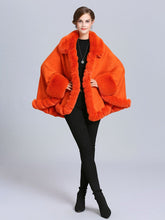 Load image into Gallery viewer, Women Poncho Sweater Faux Fur Coat Shawl Collar
