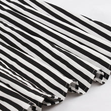Load image into Gallery viewer, With Pocket Bow Stripe Black 50S Dress