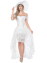 Load image into Gallery viewer, Gothic Costume Halloween Purple Strapless Asymmetrical Skirt And Corset