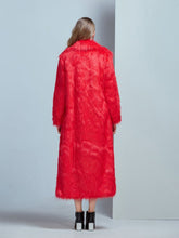 Load image into Gallery viewer, Faux Fur Coat Women V Neck Long Sleeve Maxi Winter Coat