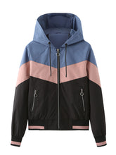 Load image into Gallery viewer, Women's Jacket Street Daily Fall Winter Casual Color Block Stand Collar Jacket
