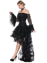 Load image into Gallery viewer, Gothic Costume Halloween Women  Lace  Top Corset And Asymmetrical Skirt
