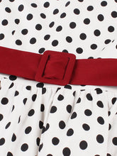 Load image into Gallery viewer, 1950s Polka Dot With Belt Vintage Dress