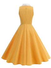 Load image into Gallery viewer, 1950s Vintage Peter Pan Collar Sleeveless Retro Swing Dress