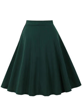 Load image into Gallery viewer, 1950s Classic A-Line Skirt with Contrasting White Buttons