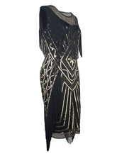 Load image into Gallery viewer, Green Gatsby Glitter Fringe 1920s Flapper Dress