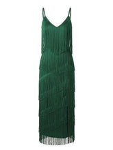 Load image into Gallery viewer, Emerald Green 1920s Gatsby Flapper Maxi Dress