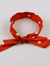 Load image into Gallery viewer, Sunny Dots Vintage Orange Full-Skirted Swing Dress with Headband