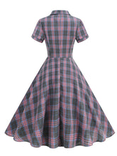 Load image into Gallery viewer, The Ruby Plaid Plaid Shirt Dress