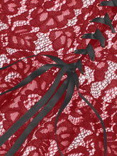 Load image into Gallery viewer, Red Lace Swing Dress with a Corset-Inspired Back