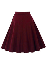 Load image into Gallery viewer, 1950s Classic A-Line Skirt with Contrasting White Buttons