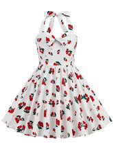Load image into Gallery viewer, Kids Little Girls' Dress Bow Halter Cherry Sleeveless Cotton 1950S Vintage Dress