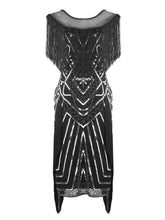 Load image into Gallery viewer, Green Gatsby Glitter Fringe 1920s Flapper Dress