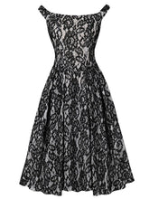 Load image into Gallery viewer, Red Lace Swing Dress with a Corset-Inspired Back