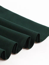 Load image into Gallery viewer, Dark Green Short Sleeve Vintage Dress with Waist Bow