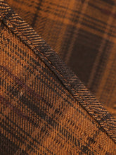 Load image into Gallery viewer, Orange Tartan Plaid Vintage Dress with a White Shawl Collar