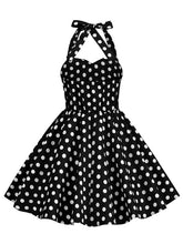 Load image into Gallery viewer, Kids Little Girls' Dress Bow Halter Polka Dots Sleeveless Cotton 1950S Vintage Dress