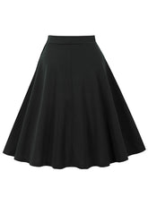 Load image into Gallery viewer, 1950s Classic A-Line Skirt with Contrasting White Buttons