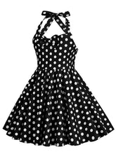 Load image into Gallery viewer, Kids Little Girls' Dress Bow Halter Polka Dots Sleeveless Cotton 1950S Vintage Dress