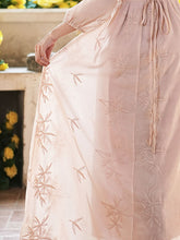 Load image into Gallery viewer, Pink V Neck Embroidered Vintage Fairy Dress