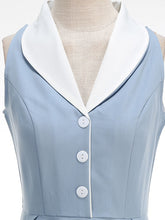 Load image into Gallery viewer, 1950s Vintage Peter Pan Collar Sleeveless Retro Swing Dress
