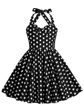 Load image into Gallery viewer, Kids Little Girls' Dress Bow Halter Polka Dots Sleeveless Cotton 1950S Vintage Dress