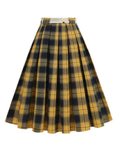 Load image into Gallery viewer, 1950S Yellow High Waist Pleated Swing Vintage Skirt